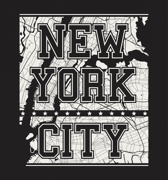 New york t-shirt mit straßen der stadt