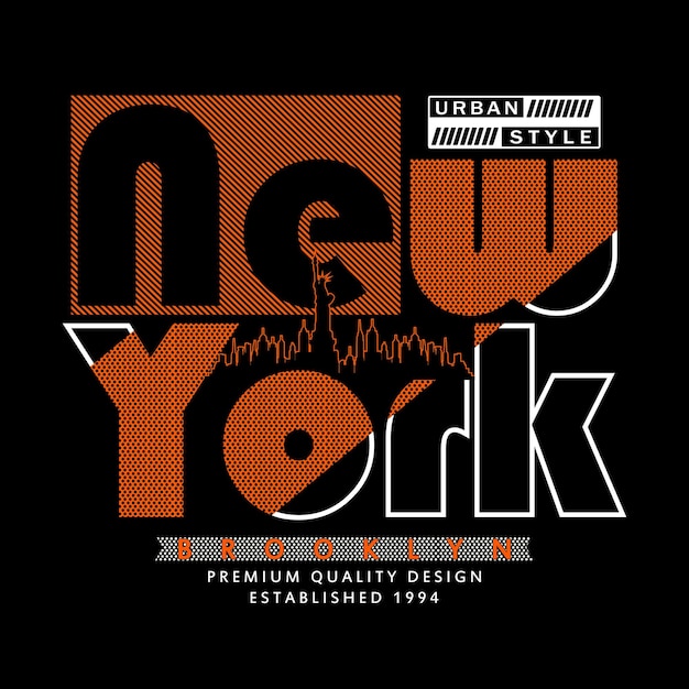 New york tee brief typografie grafikdesign illustrationsvektor, t-shirt druck