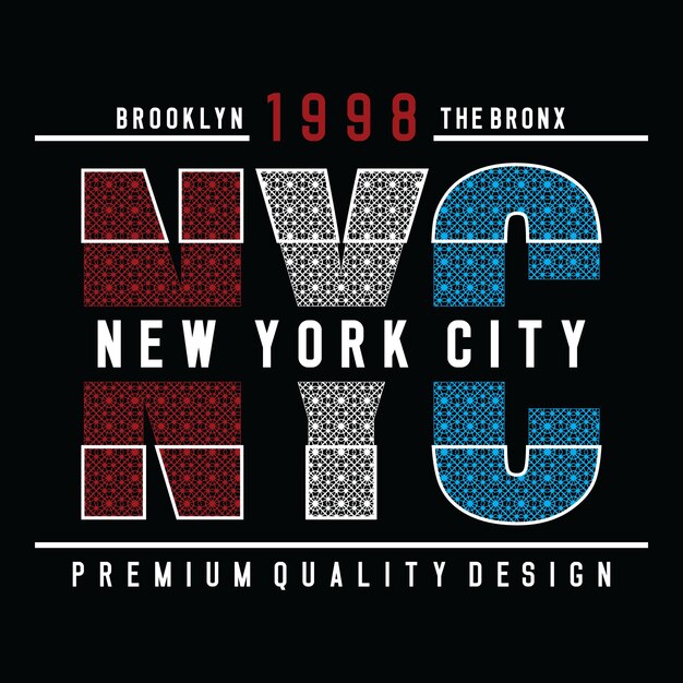 New york tee typografie grafikdesign, illustrationsvektorkunst, vintage