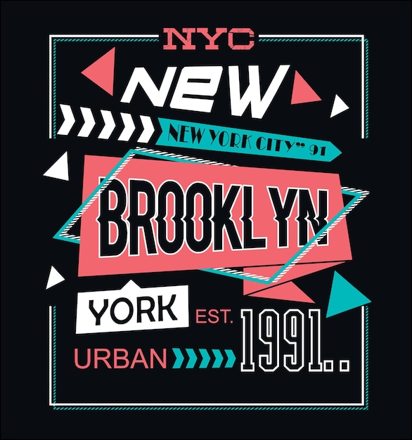 New york typografie für druckillustration t-shirt vektorkunst vintage