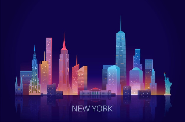 New Yorker Skyline-Vektor-Illustration.