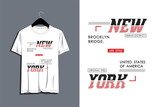 New yorker typografie-design für t-shirt