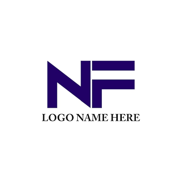 NF-Logo Buchstaben-Logo Initial-Logo Monogramm-Logo Geschäfts-Logo modernes Logo minimalistisches Logo