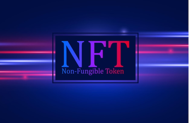 NFT-Farblichtlinie Crypto Nicht fungibler Token Nicht fungibler Blockchain-Bitcoin-Coin-Defi-Vektor