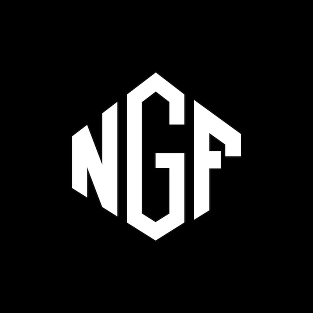 Vektor ngf buchstaben-logo-design mit polygon-form ngf polygon- und würfelform logo-design ngf hexagon-vektor-logos-vorlage weiße und schwarze farben ngf monogramm geschäft und immobilien-logo