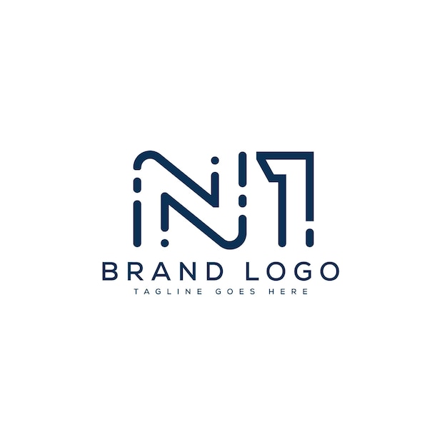 Ni-logo-buchstabendesign vektorvorlage-design für die marke