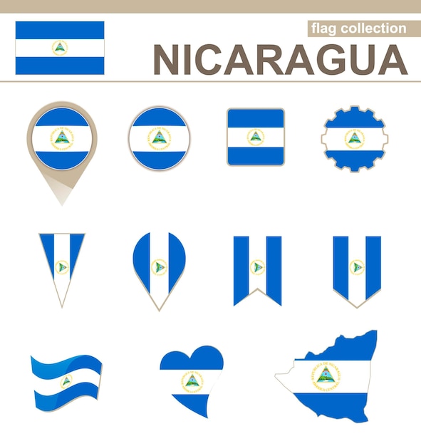 Nicaragua flag collection, 12 versionen