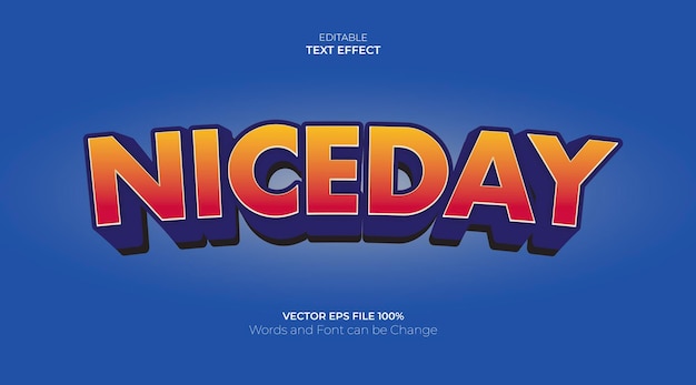 Vektor niceday-text-effekt