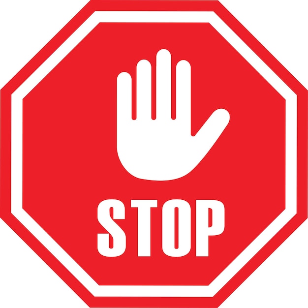 nicht eingeben Zeichen Vektor Halt nicht eingeben Vektor Symbol isoliert auf weißem Hintergrund