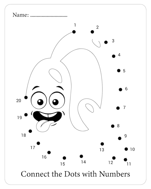 Niedliche Alphabet-Punkt-zu-Punkt-Verbindungs-Malvorlagen für Kinder. Aktivitätsbuch-Alphabet für Kinder