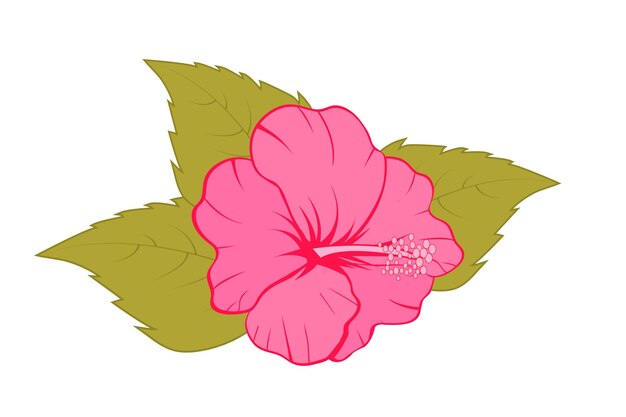 Vektor niedliche azalea-blüte-design-vektor-flach-isolierte illustration