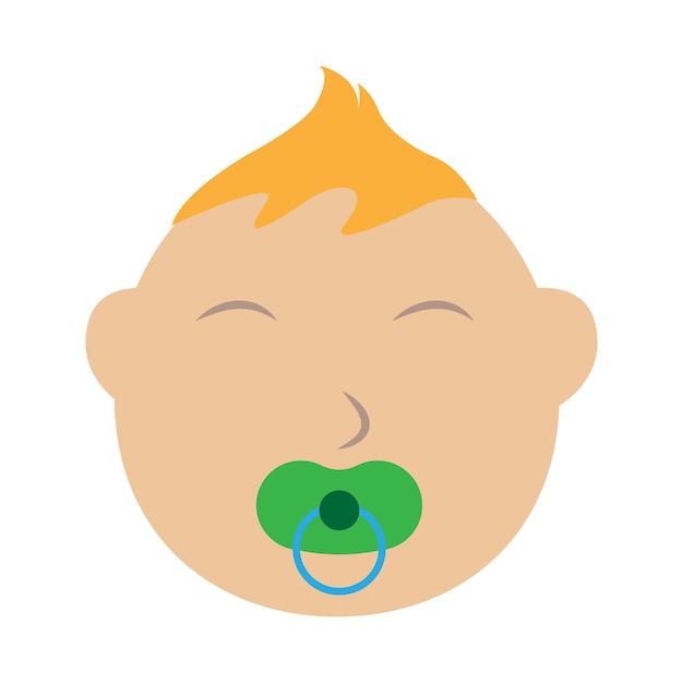 Niedliche baby-icon-vektorvorlage