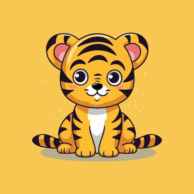 Niedliche baby-tiger-illustration