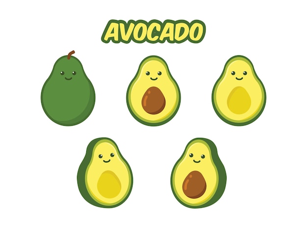 Niedliche cartoon-avocado.