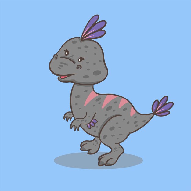 Vektor niedliche dinosaurier-cartoon-figur-illustration