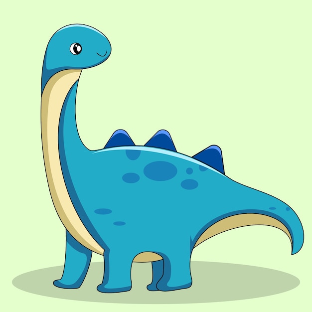 Vektor niedliche dinosaurier-illustration mit langem hals