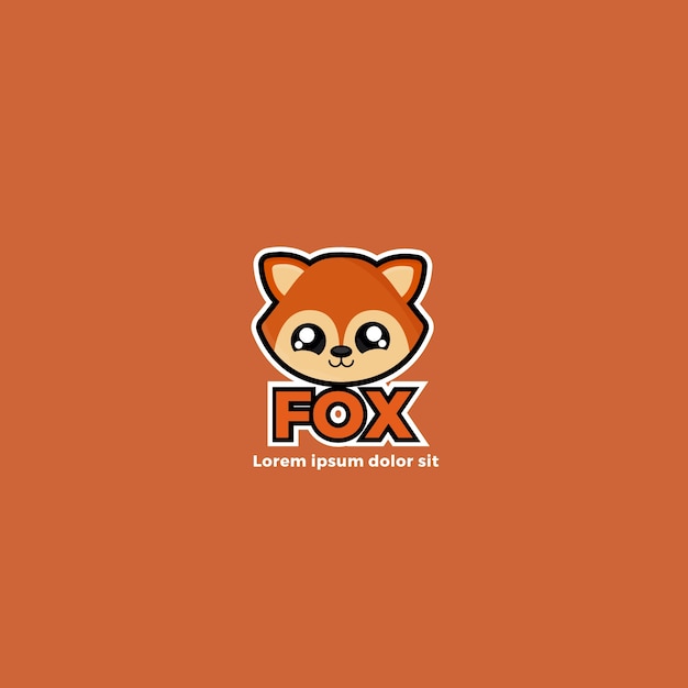 Niedliche foxy corporate identity logo vorlage