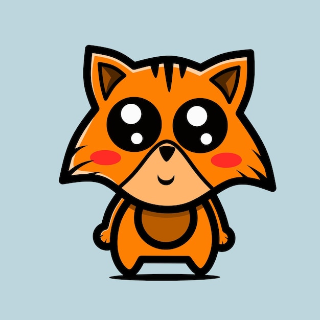 Niedliche fuchs-charakter-chibi-designs