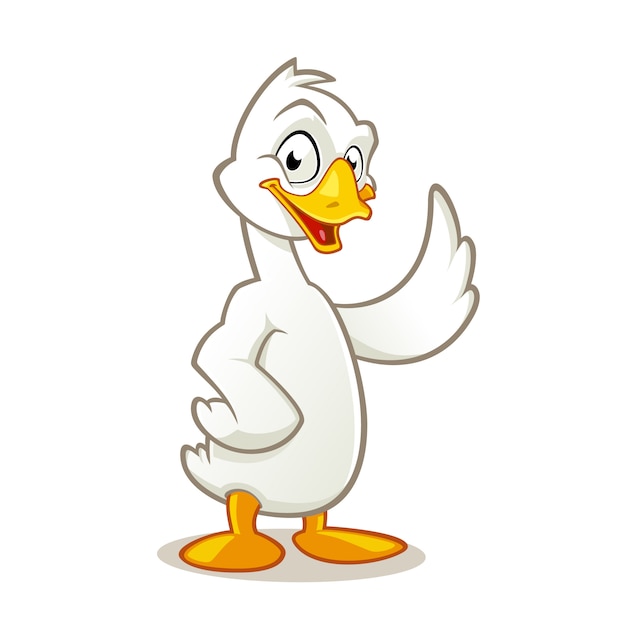 Niedliche gans-cartoon-figur