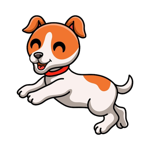 Niedliche Jack Russel-Hundekarikatur