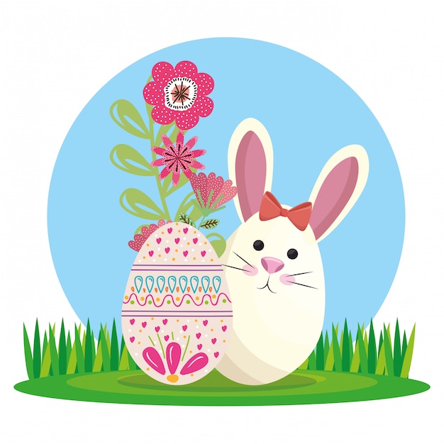 niedliche Kaninchen glücklich Ostern Karte