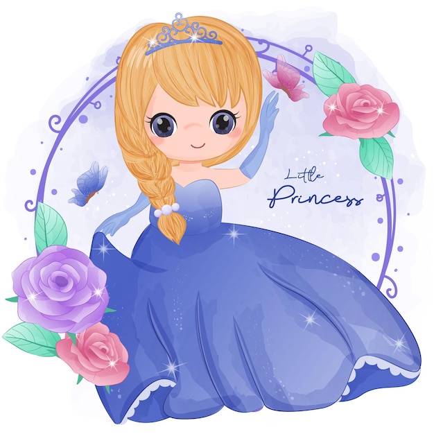 Niedliche kleine Prinzessin Illustrationen