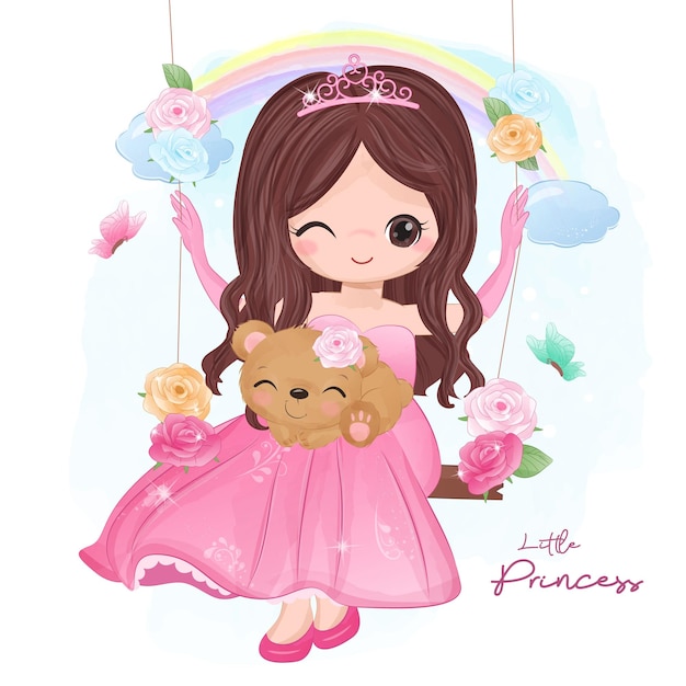 Niedliche kleine Prinzessin Illustrationen