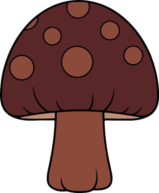 Niedliche Pilz-Cartoon-Pilz-Clipart-Vektorillustration