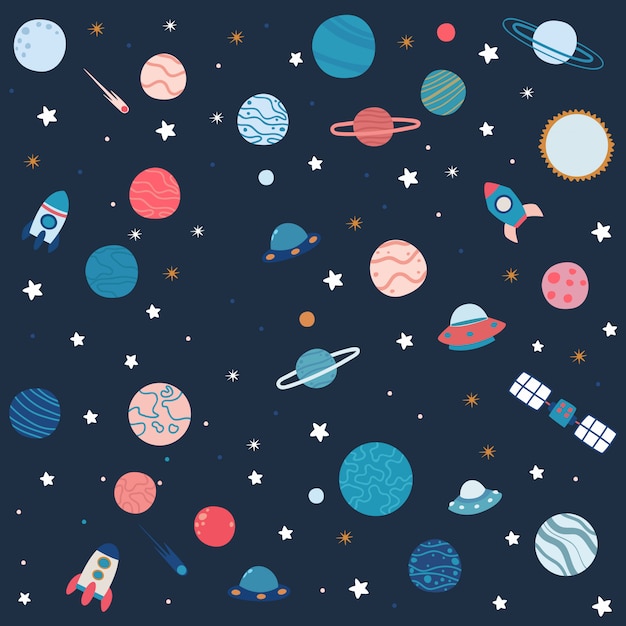 Niedliche Planeten-Illustration