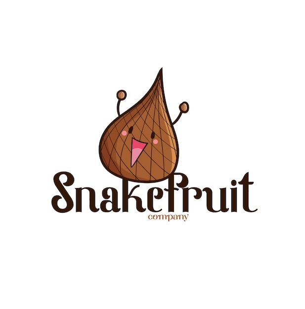 Niedliche snakefruit-firmenlogo-vorlage