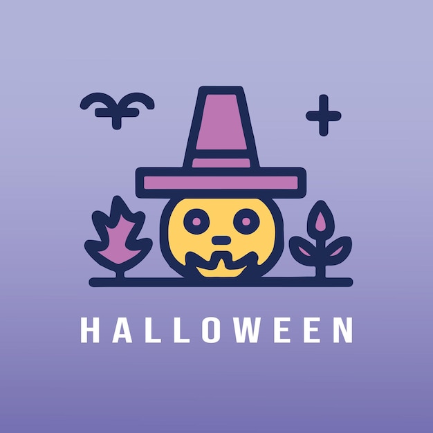 Niedliche Vektor-Halloween-Symboldarstellung Isolierter Hintergrund Vektordesign