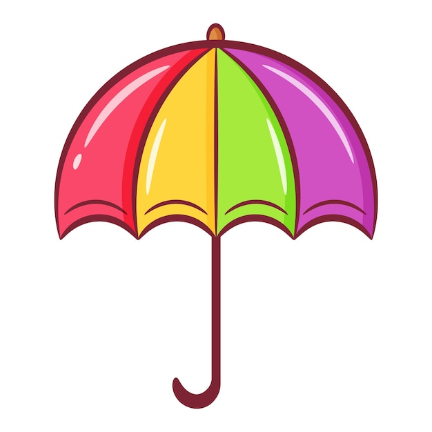 niedliche Zeichnung des Regenschirms für die Flash-Karte der Schule