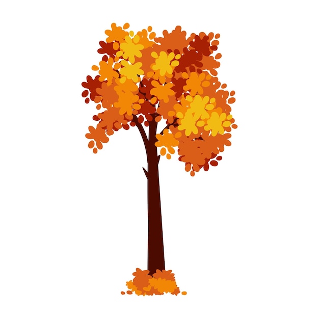 Niedlicher cartoon-herbstbaum