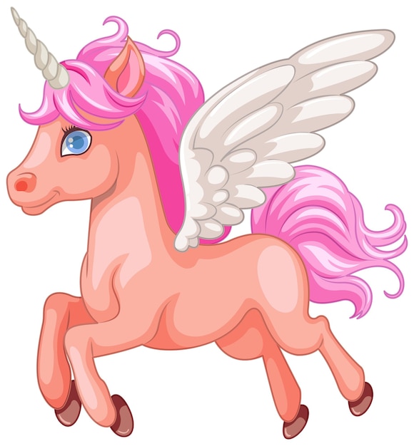 Niedlicher fliegender Einhorn-Cartoon