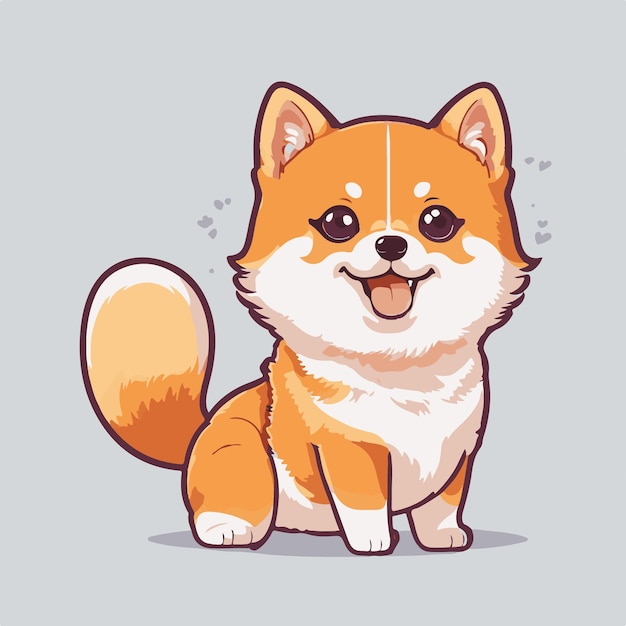 Niedlicher kawaii Shiba Inu-Cartoon