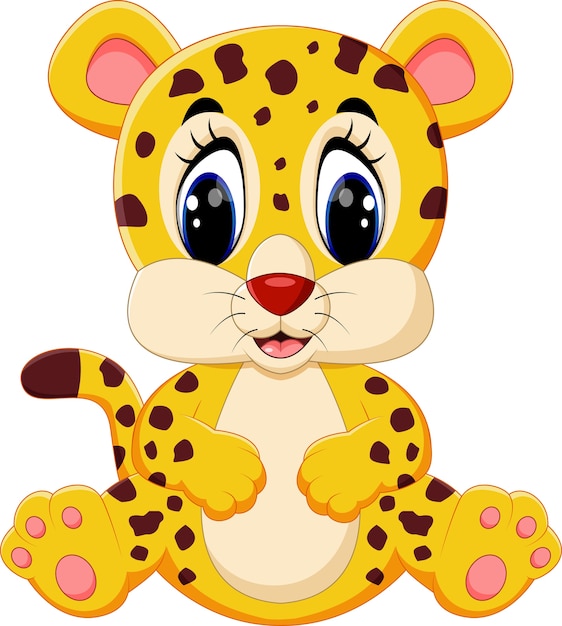 Niedlicher leopard cartoon