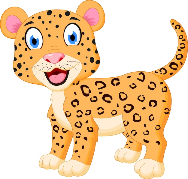 Niedlicher leopard cartoon