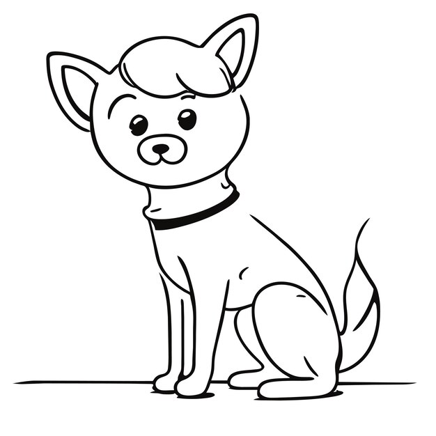 Vektor niedlicher shiba-inu-hund, handgezeichnet, cartoon-aufkleber-symbol-konzept, isolierte illustration