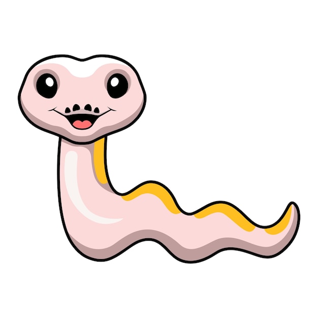 Niedlicher Super-Zimt-Bananen-Ballpython-Cartoon