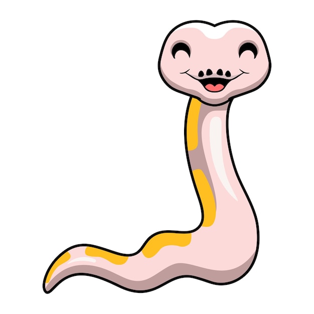 Niedlicher Super-Zimt-Bananen-Ballpython-Cartoon