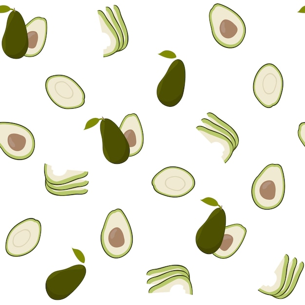 Niedliches avocado-weißes muster, minimalistische sommertextur-textiltapete für kinder