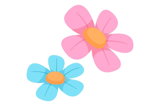 Niedliches Blumendekor-Aufkleberdesign