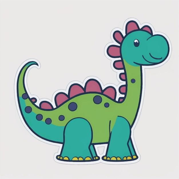 Vektor niedliches brontosaurus-cartoon-vektordesign