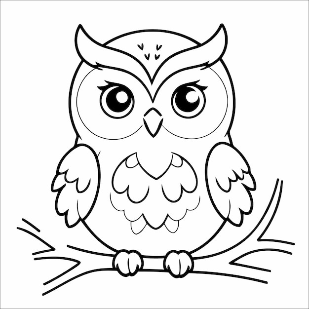 Niedliches Eulen-Malbuch für Kinder
