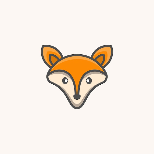 Niedliches Fox-Cartoon-Design-Logo