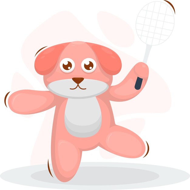 niedliches hundeillustrationslogodesign