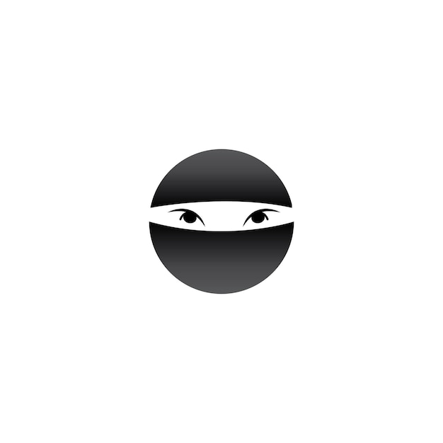 Niedliches Ninja-Gesichtslogo