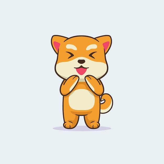 Niedliches shiba-hundeillustrationsdesign