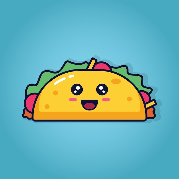 niedliches tacos-cartoon-charakter-design