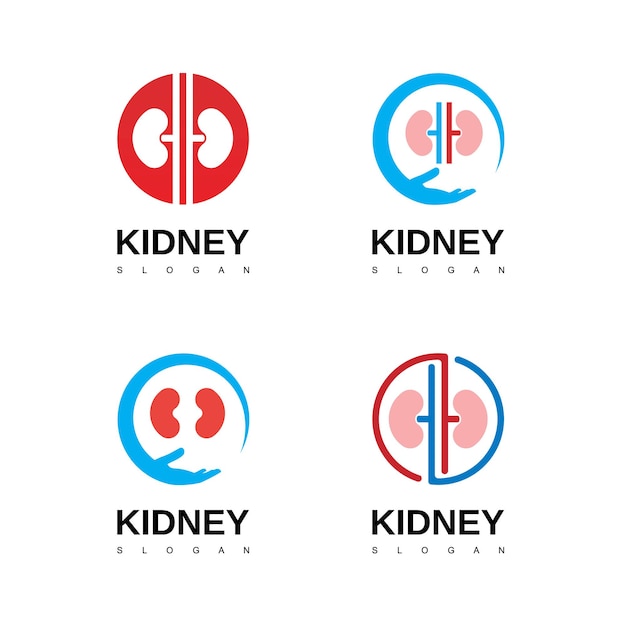 Vektor nieren logo urologie logo design-vorlage